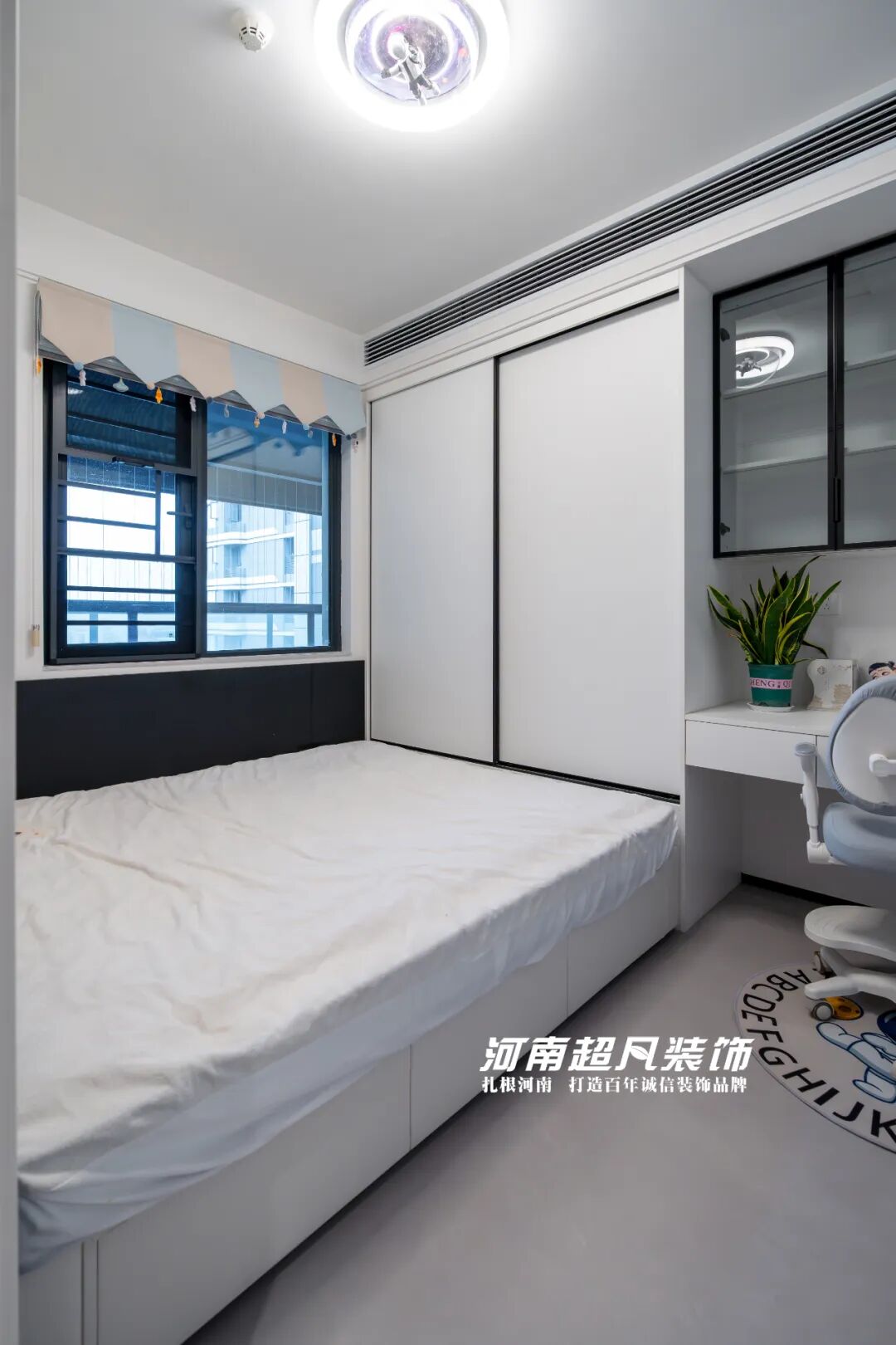 完工首发丨金水区美盛教育港湾，110平黑白灰极简风，色彩纯粹层次丰富-172