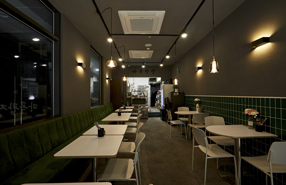 韩式餐厅设计，黑色石材的极致运用-4