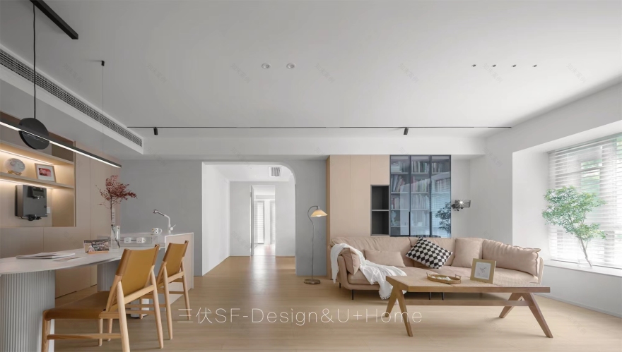 日系樱桃木++云朵奶油色家居空间设计-0