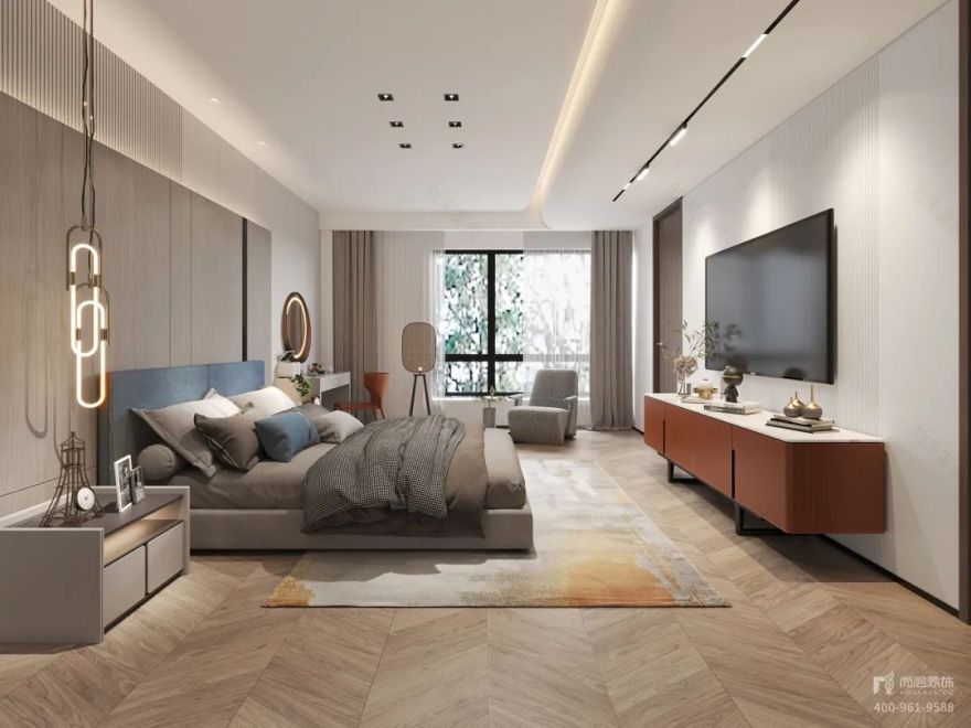 阳光花园现代中式家居设计丨上海尚层别墅装饰-63