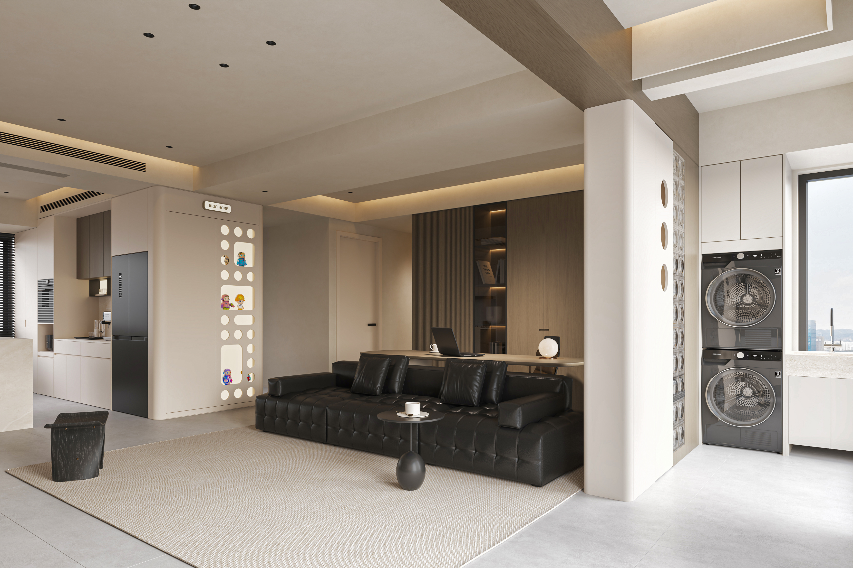 现代客餐厅渲染-6