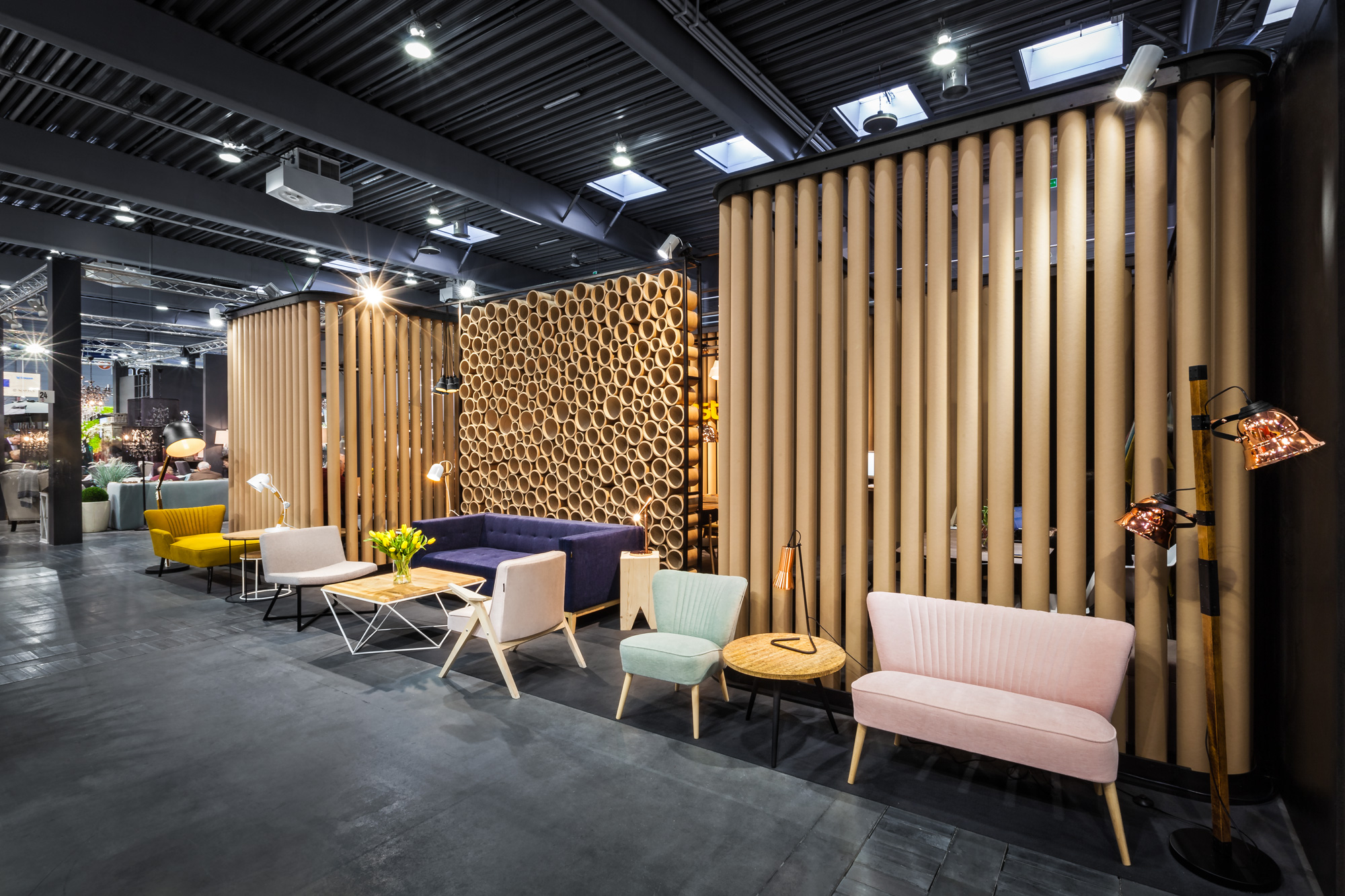 生态纸管打造的中欧最大家具展 50 平米展厅-0