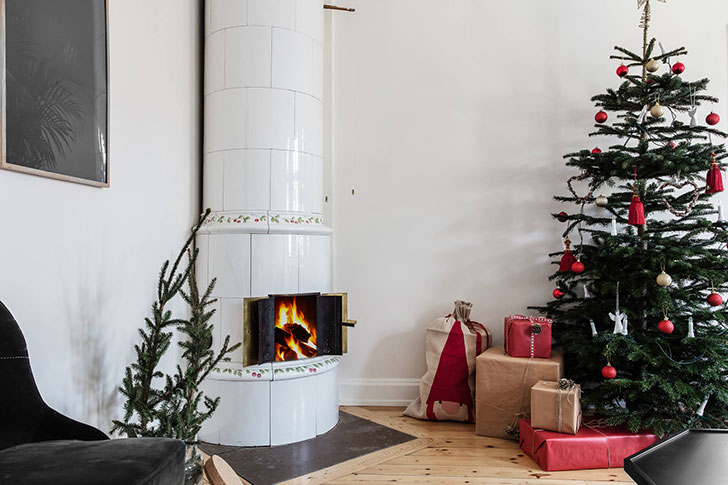 斯德哥尔摩极简公寓的圣诞变身-3