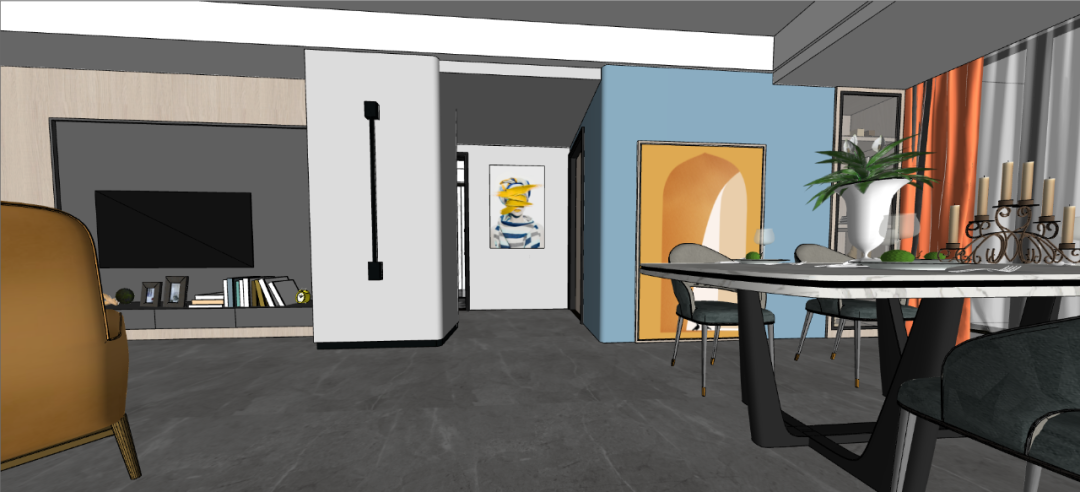 90㎡现代极简鑫利家园，Kaws 新家的空间艺术-41