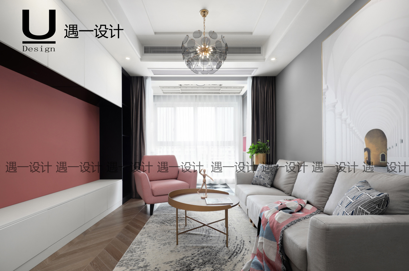 糖系治愈北欧风，启东御河湾 130㎡甜蜜空间-15