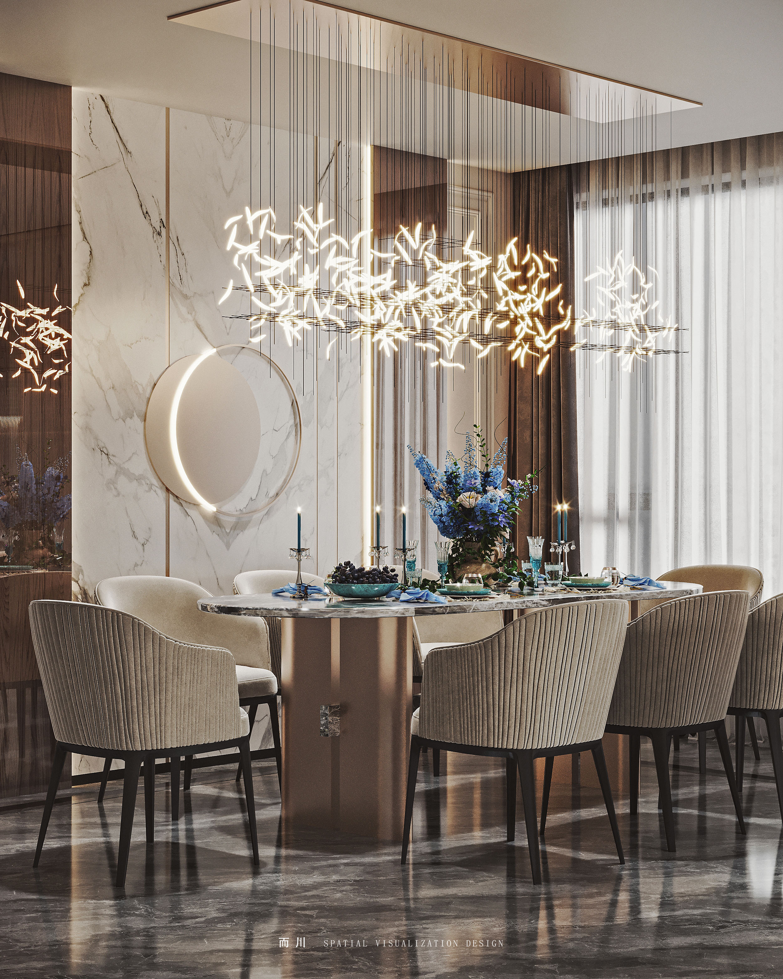 意式轻奢丨而川空间可视化工作室-8