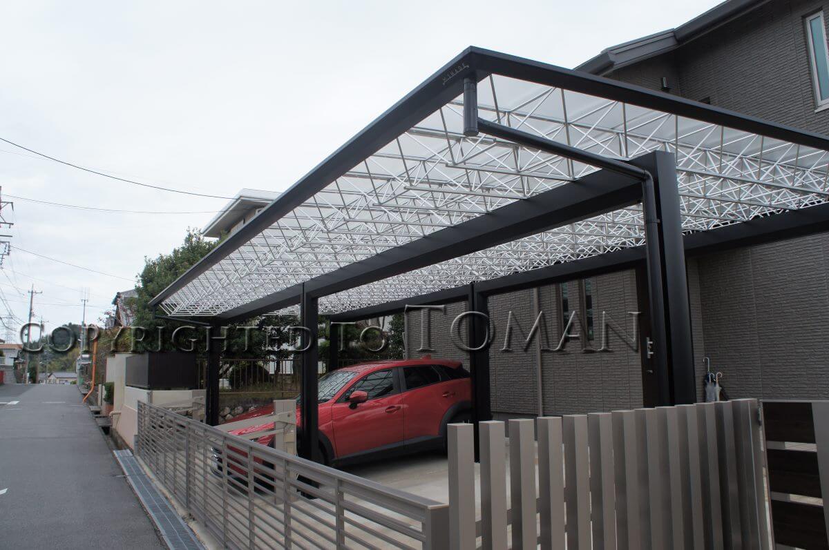 四日市市Y様邸高级完全封闭车棚外构项目-9