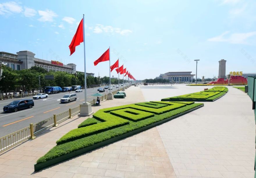 看!天安门广场年号台这样建成、花卉景观这样布置-60