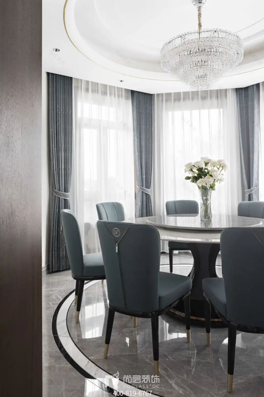 银湖花园×尚层别墅装饰|杭州400㎡新中式别墅设计,由心生活-50