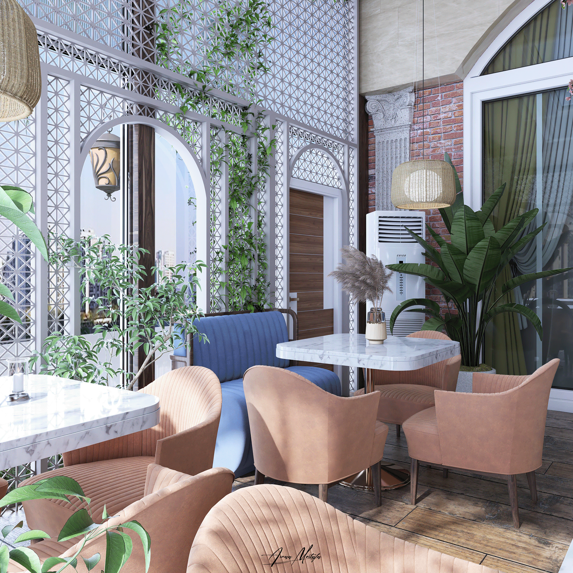 Barraha 酒店露台设计丨卡塔尔多哈丨室内设计师 Asmaa Mostafa-10