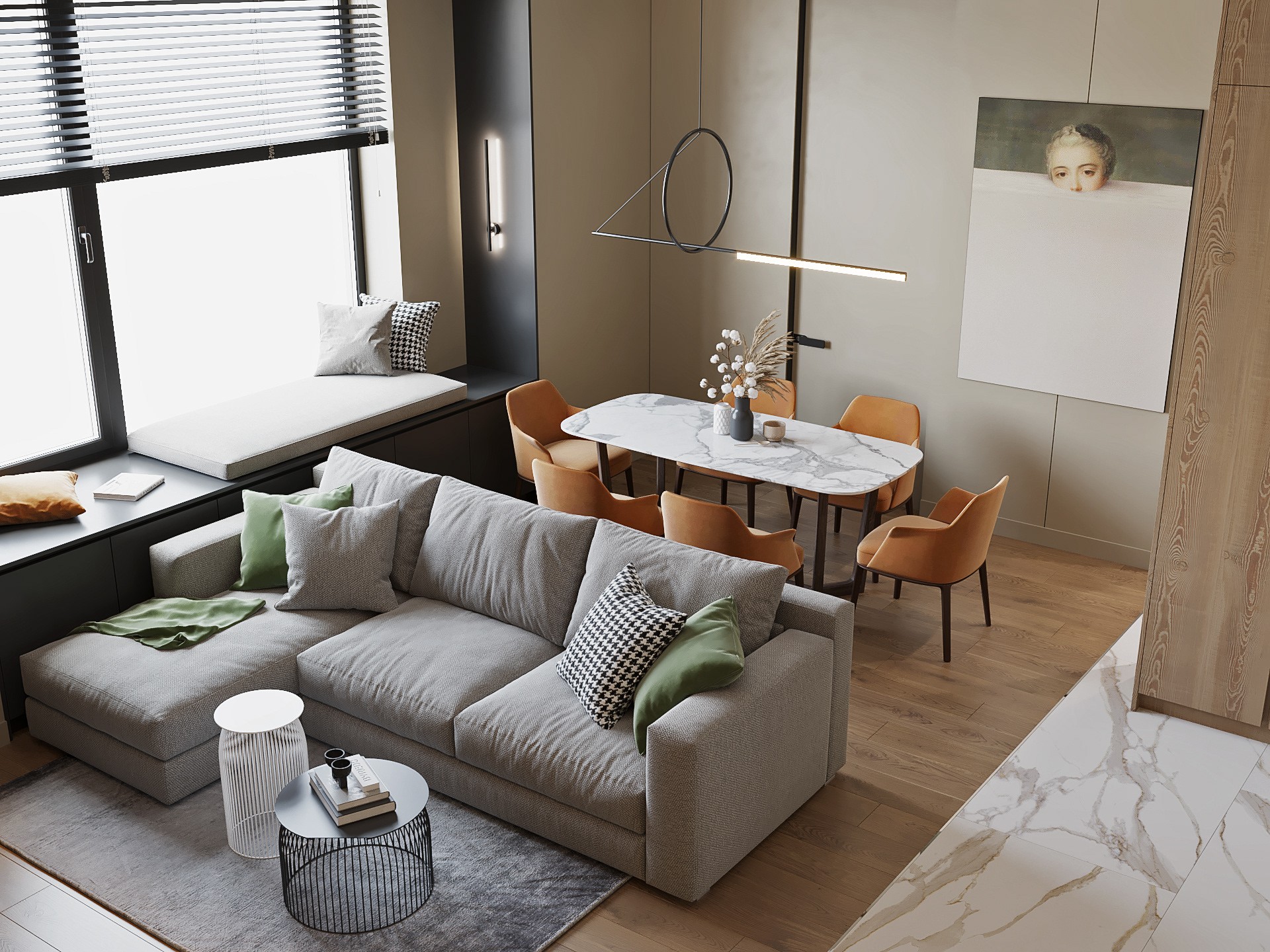 68㎡小空间公寓设计 打造出现代家居新时尚！-3