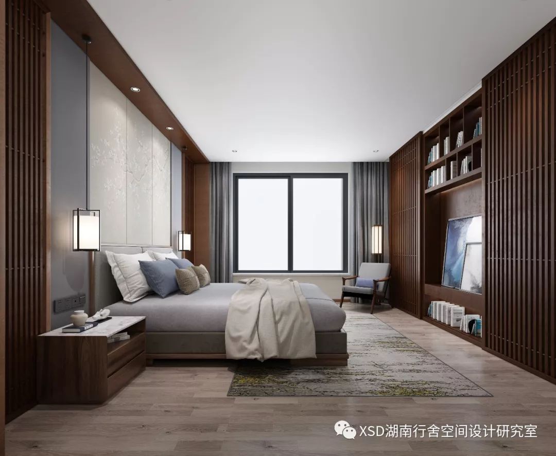 湖南邵阳孔雀湾顶层大平层 新中式风格空间设计-34