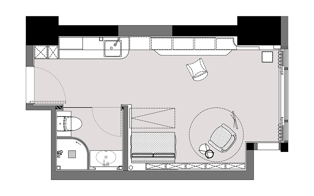 德方圆 | ​西安环球中心小公寓，有细部才高级！-66