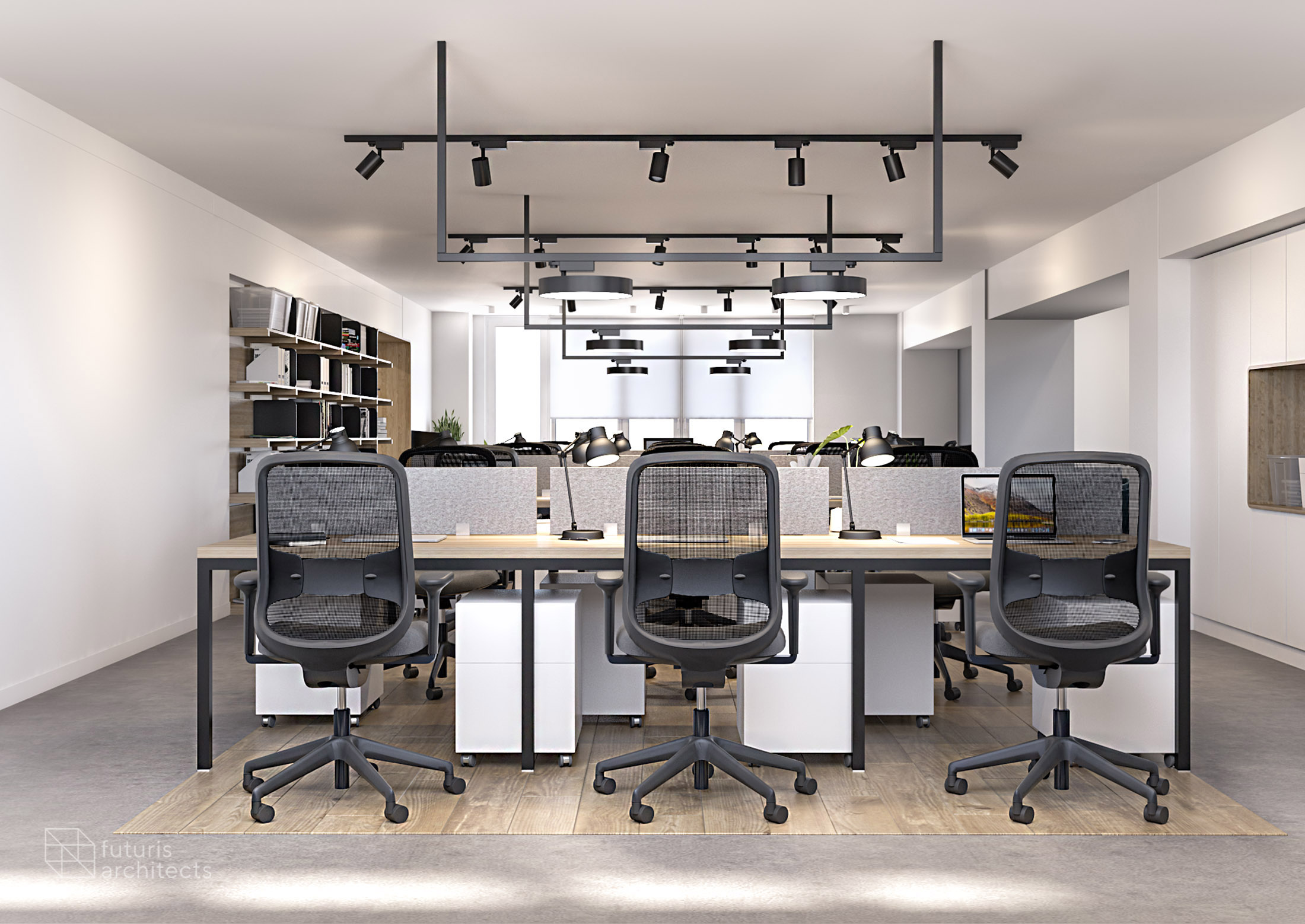 未来主义建筑师事务所设计的办公室-6