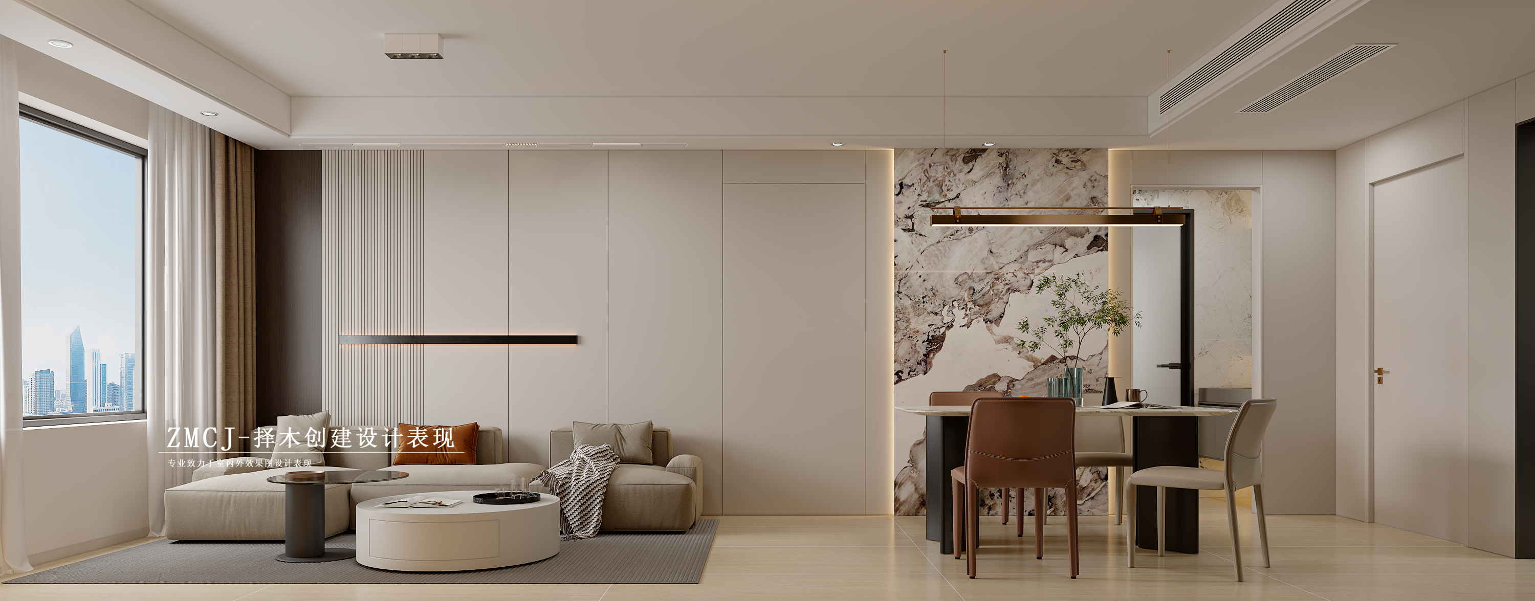 家装-现代客餐厅主卧干区-5