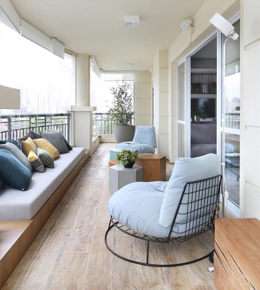 巴西 SP 公寓 | 蓝色调的木质魅力-9