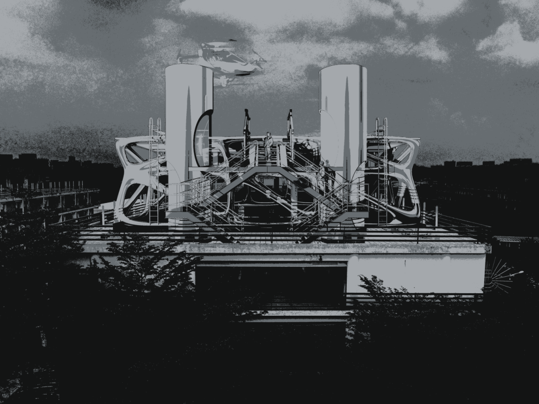 酷哦！广美学弟的惊人工作量！“炫技又不失造型功底”的广美荣誉奖毕设！极具未来感的设计：低空经济重构校园空间结构和未来生活图景！-84