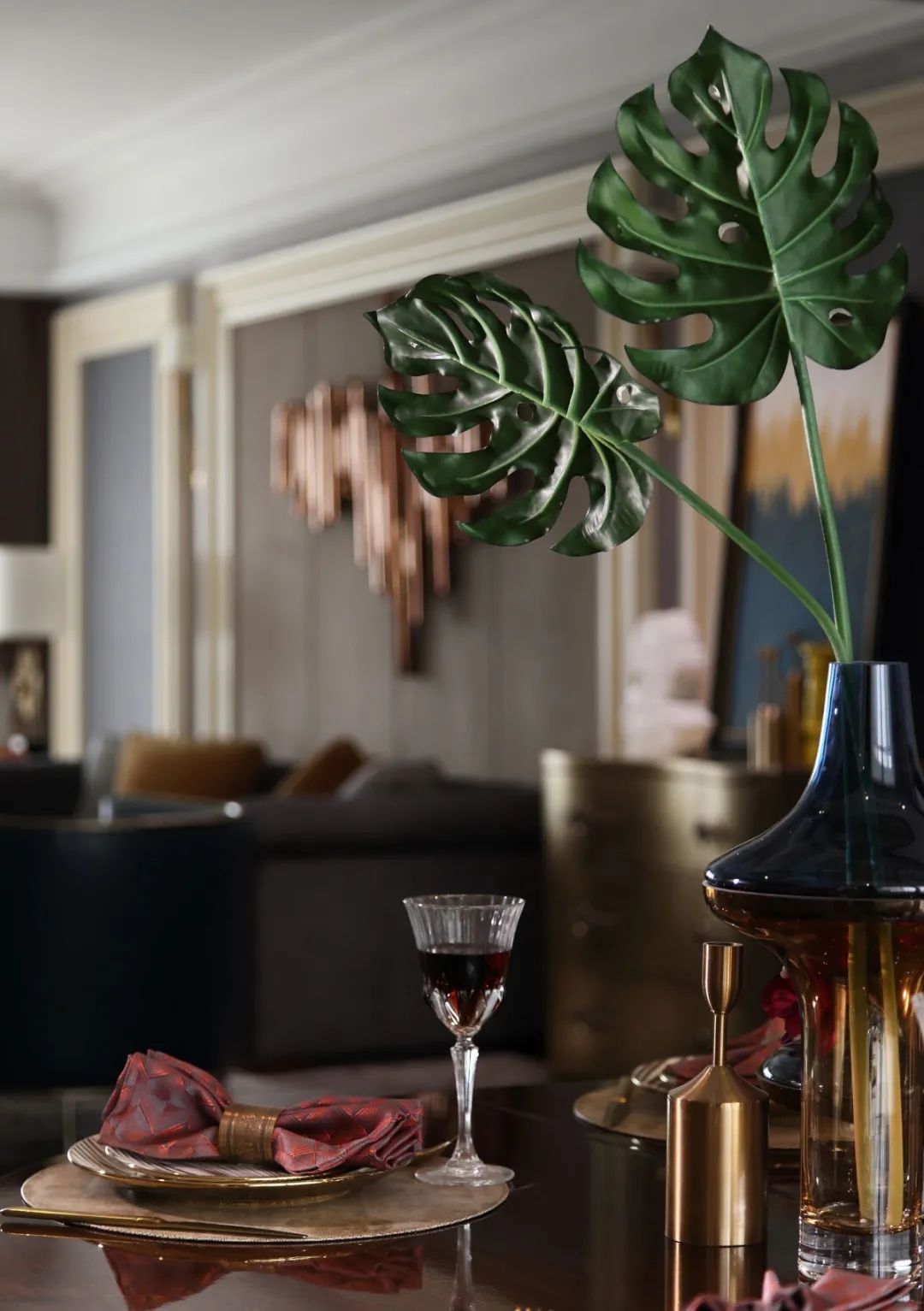 轻奢风案例｜三室一厅学会这样装，分分钟变身豪宅！-58