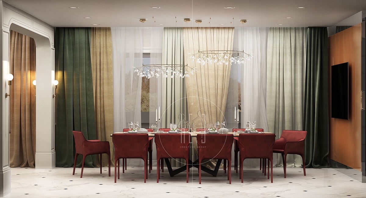 红+黄+绿 三色构造优雅复古家居 | he.D group-6