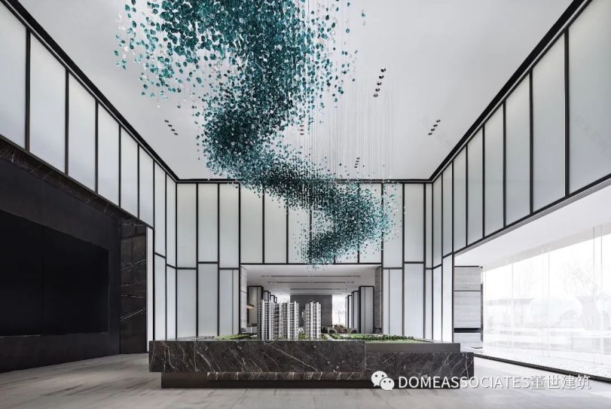 锦绣樾江府 | 河流元素贯穿的现代售楼空间-34