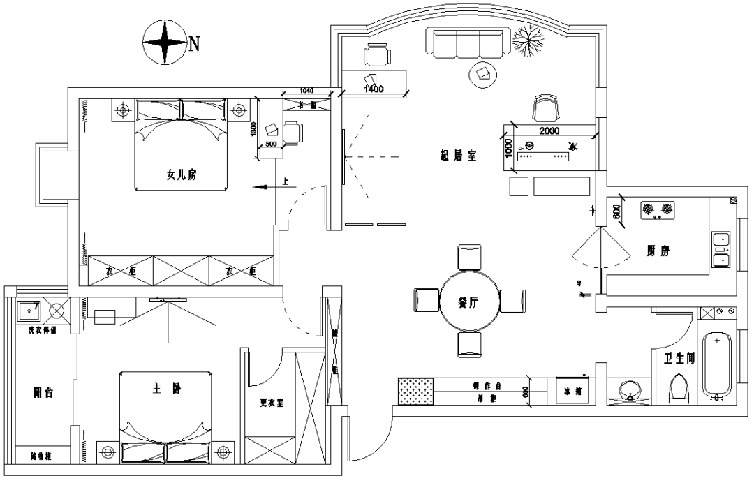 宜兴金色年华 120 平自然简约风名舍设计-17