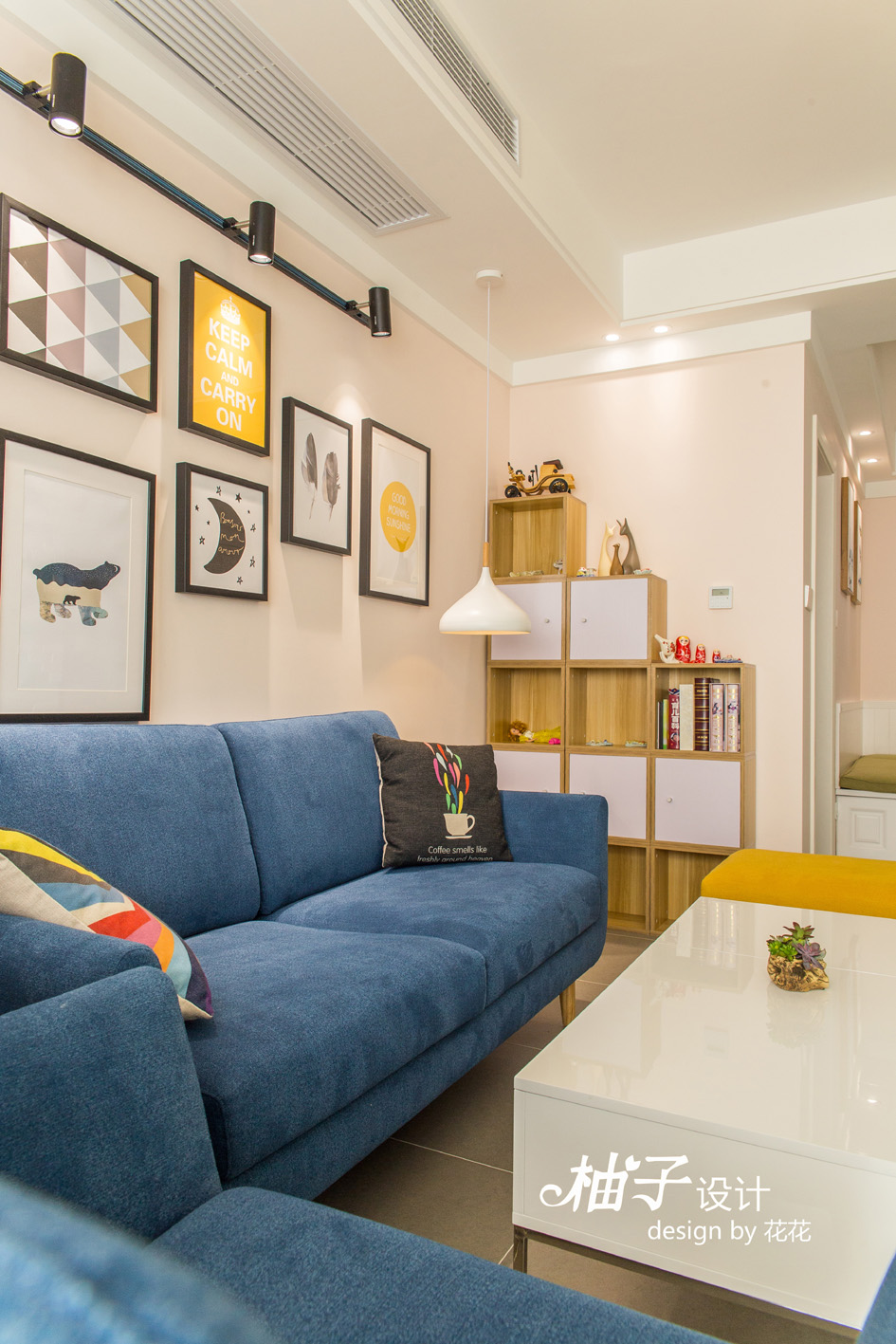 柚子空间设计--苏龙苑90平--马卡龙遇见你                     -4