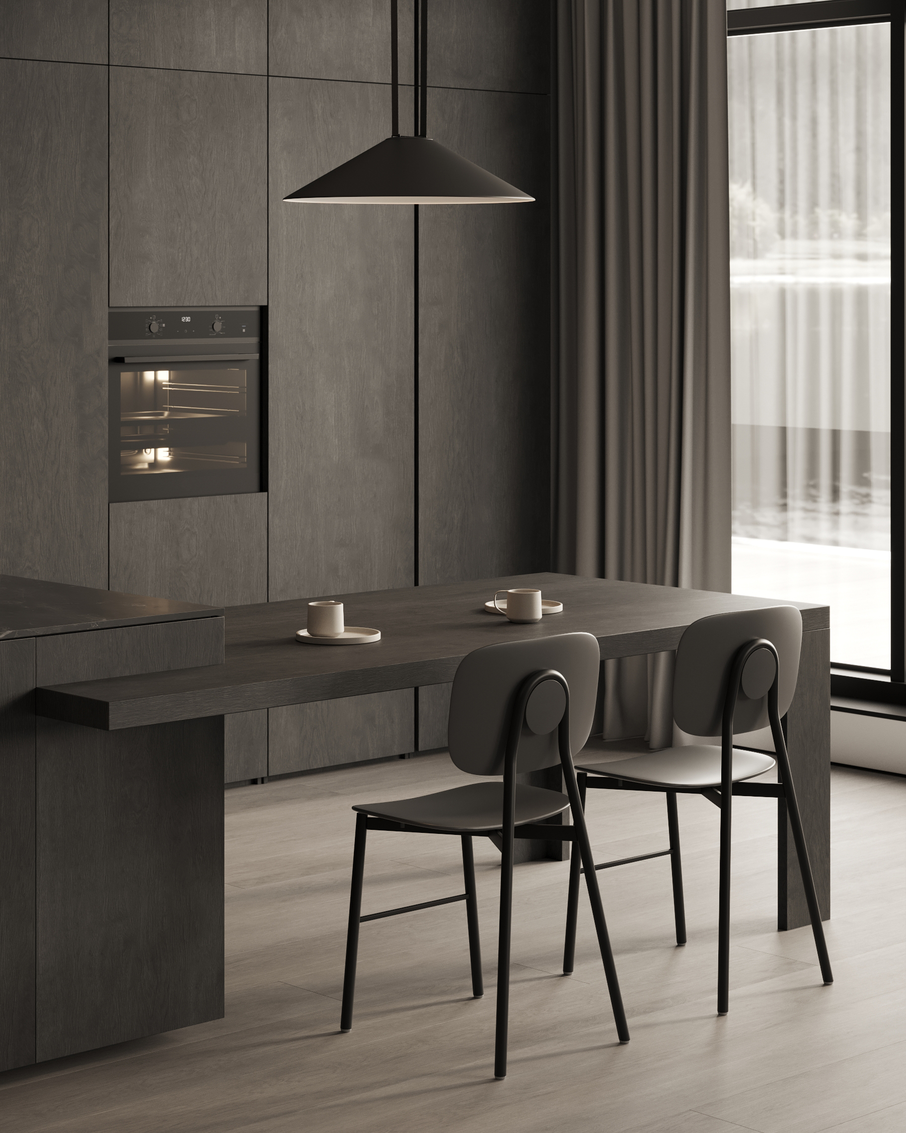 kitchen & living room 3d 场景设计丨Instagram-33