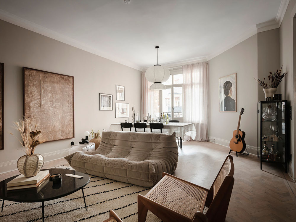 温馨瑞典公寓 | 不同空间的和谐色彩搭配-8