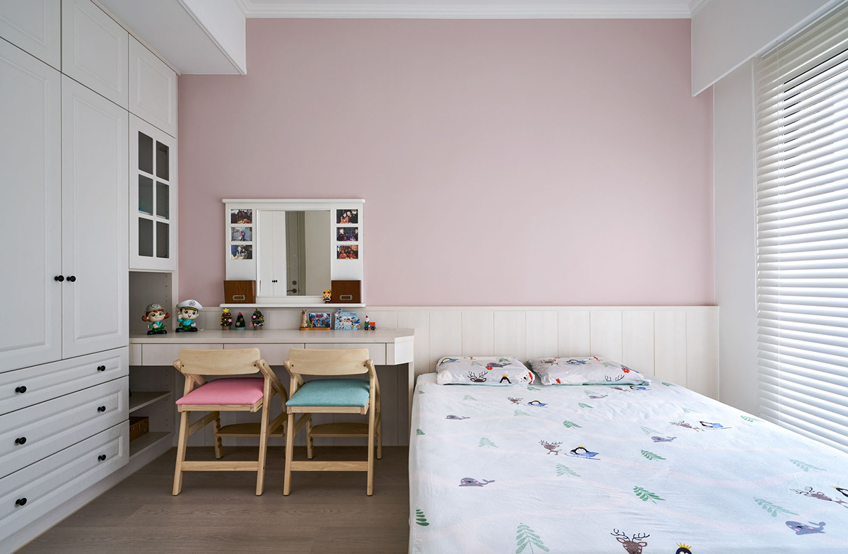 家装设计案例鉴赏——淡系紫现代乡村风家邸 -17