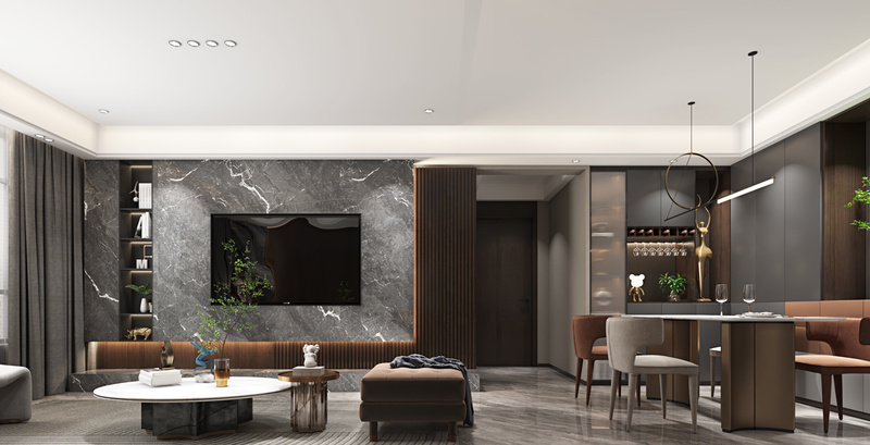 现代风高级感平层住宅设计效果-1