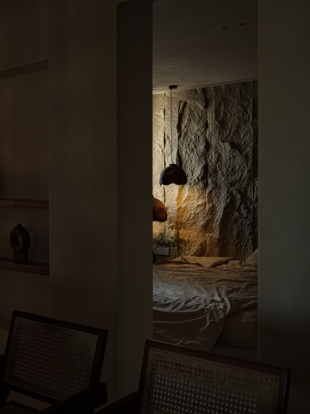 暖黄色宁静住宅丨中国武汉丨大思-69