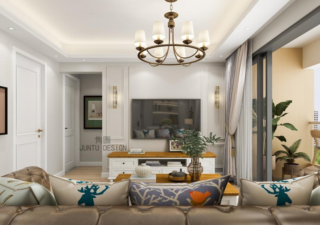 广州盈翠华庭唐宅美式家居改造-0