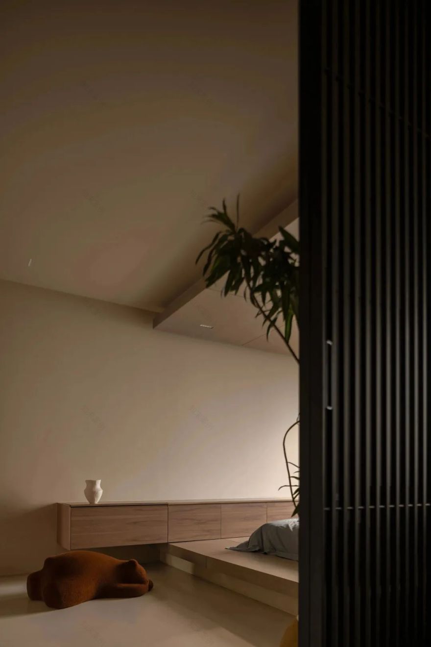 栢悦公馆侘寂风格设计丨黑白灰空间设计-54