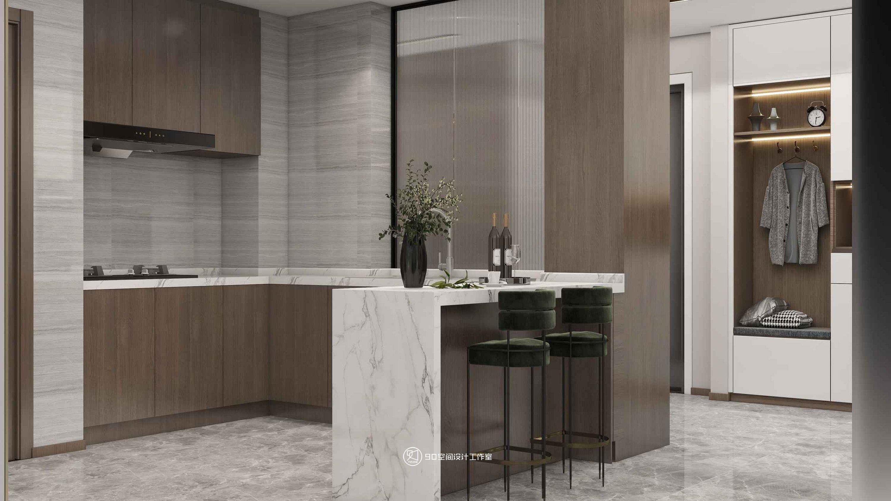 理想 · 185 平方现代奶油色调空间设计-19