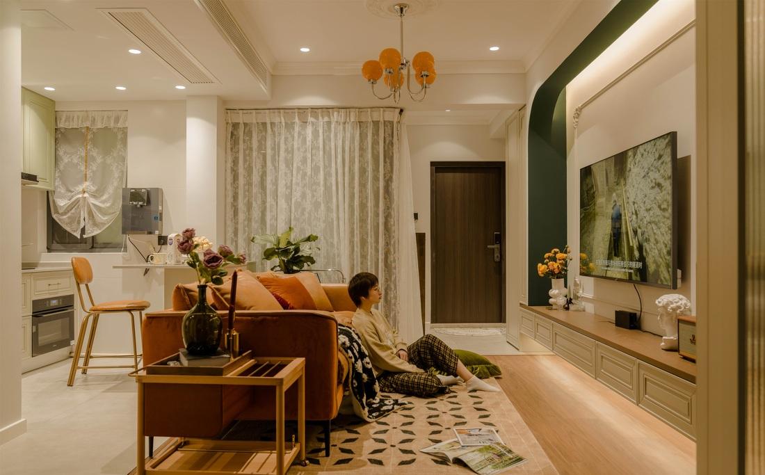 庄园浪漫 · 90 后海归女孩的复古精致小两室公寓设计-4