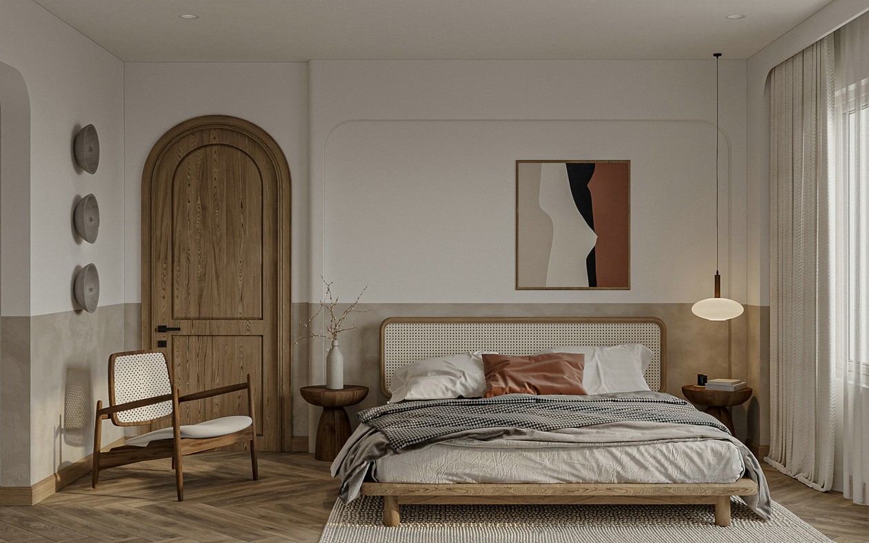 原木与白色住宅-9