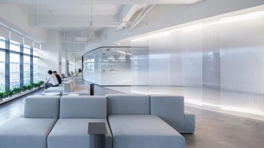 静谧时尚|灰色调办公空间-56