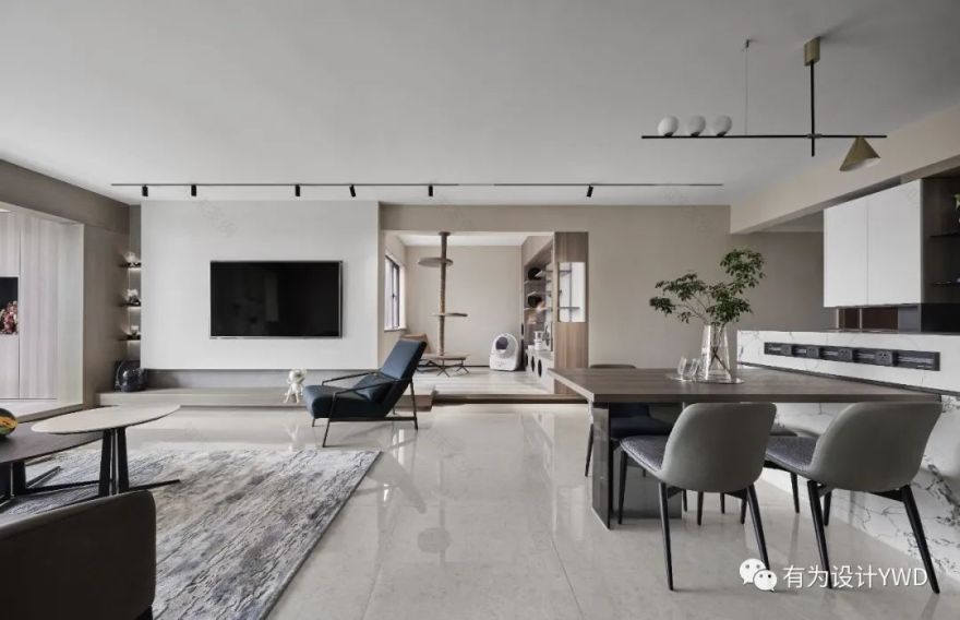 猫肥家润 · 138㎡四室猫宅的现代主义探索丨中国佛山丨佛山有为室内设计有限公司-2