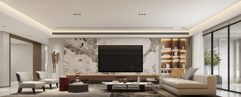 流动的光 · 现代轻奢大平层设计-26