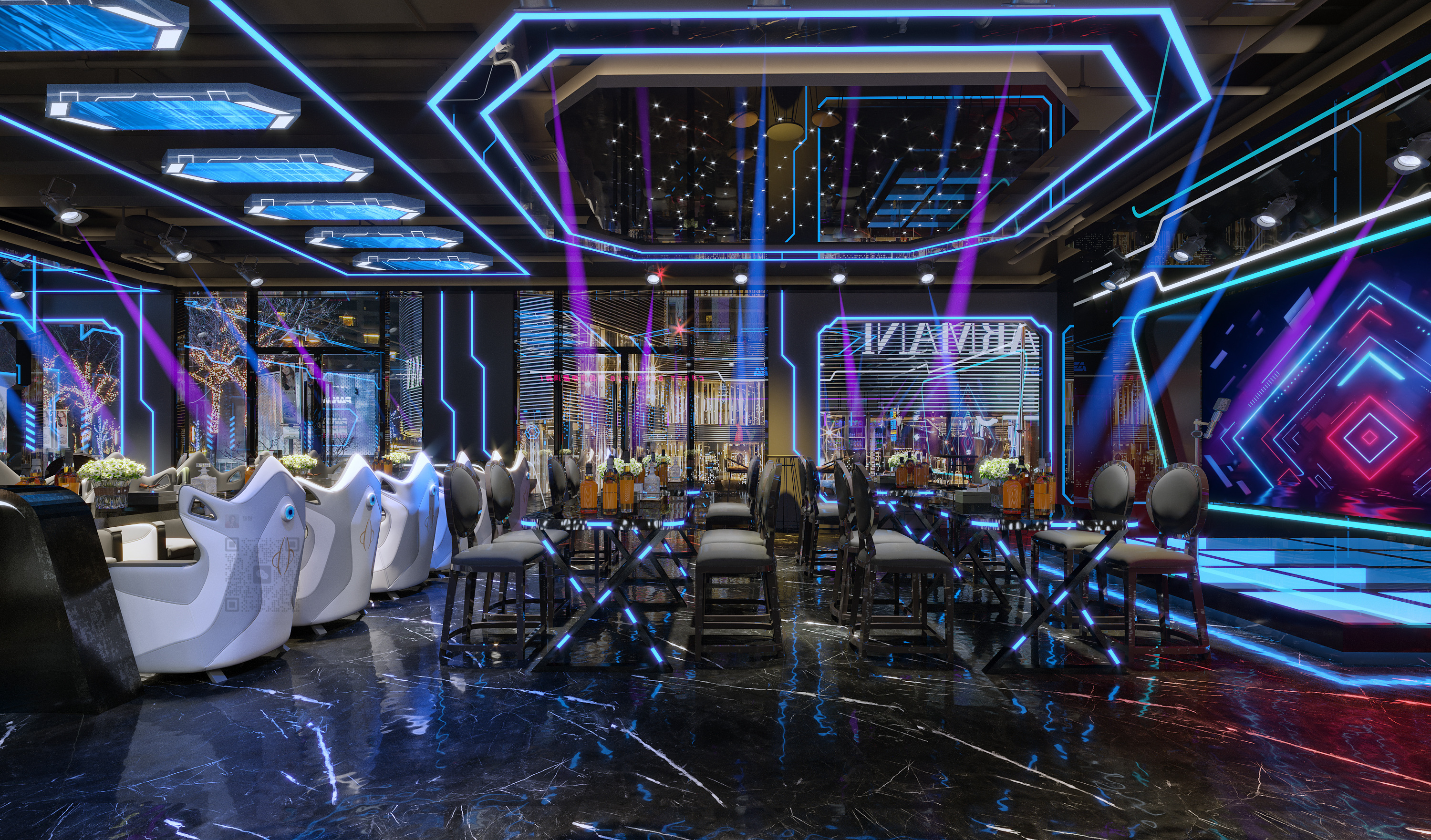 潮玩酒吧这么设计很吸睛！新潮与时尚的碰撞很有氛围！-1