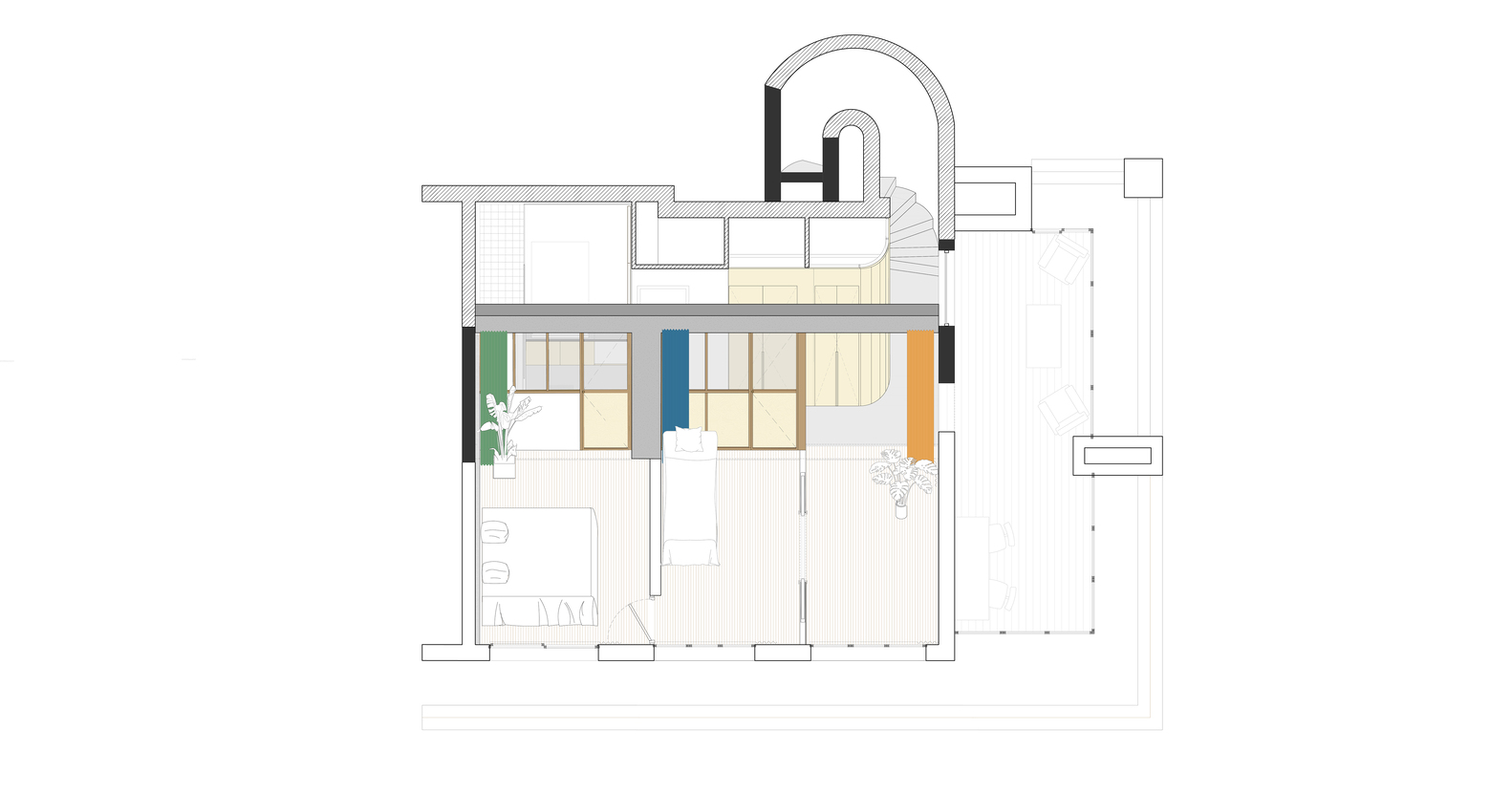 巴黎维特鲁夫别墅丨法国巴黎丨Haddock Architecture-22