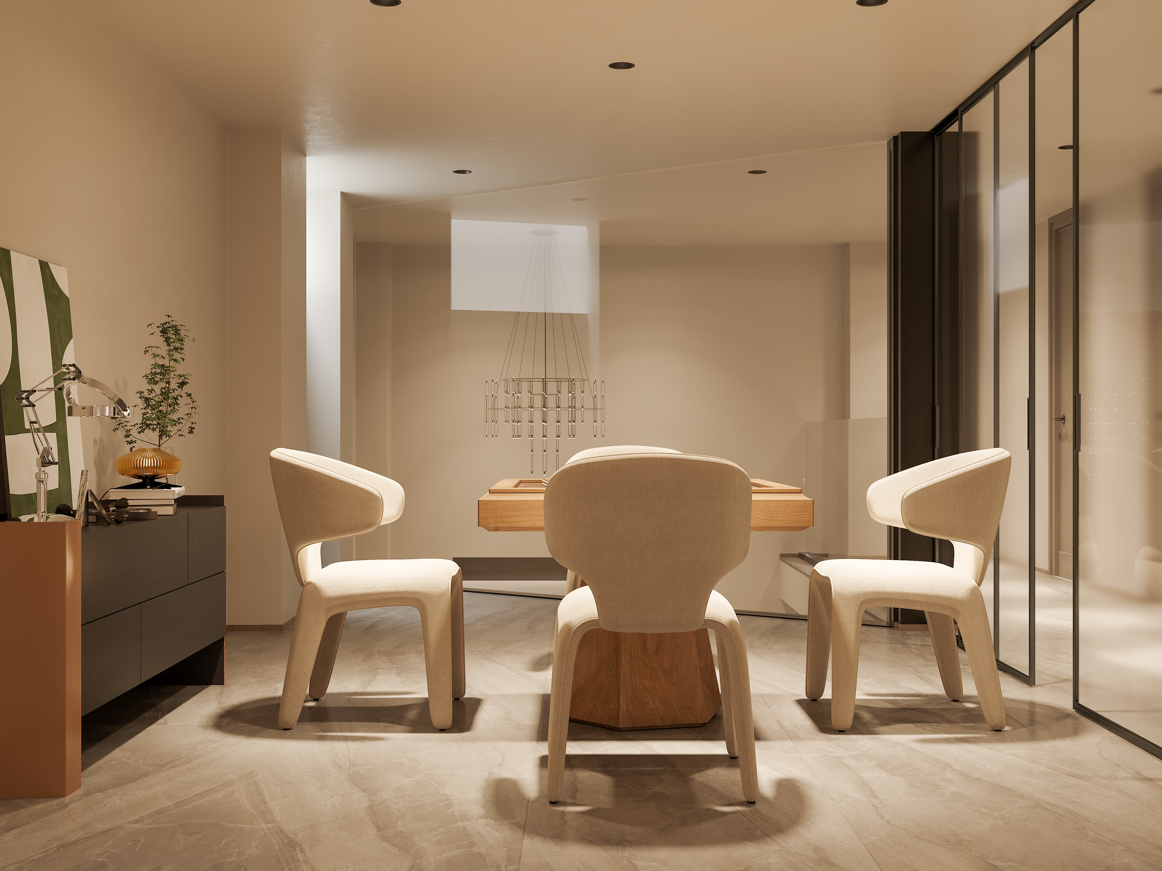 轻奢挑空别墅-艺米效果图 -10