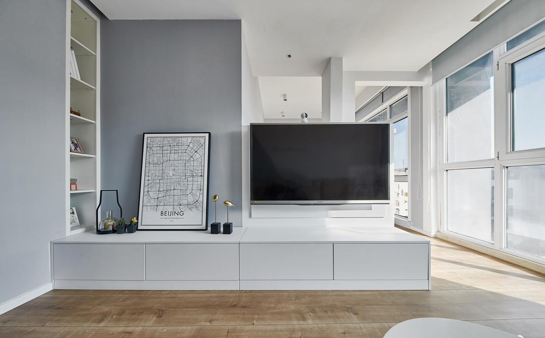 北漂航空家庭的简约宜居改造-8