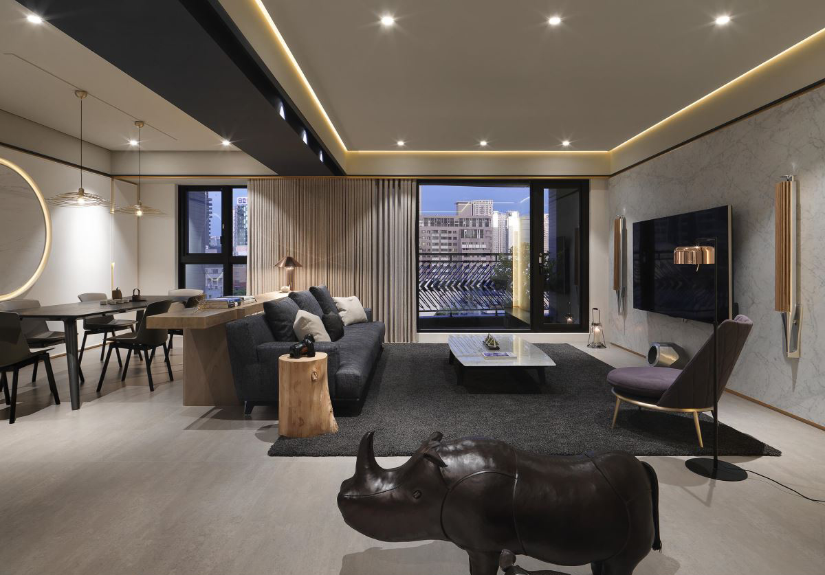 欣磐石设计--40坪三房现代时尚住宅-5