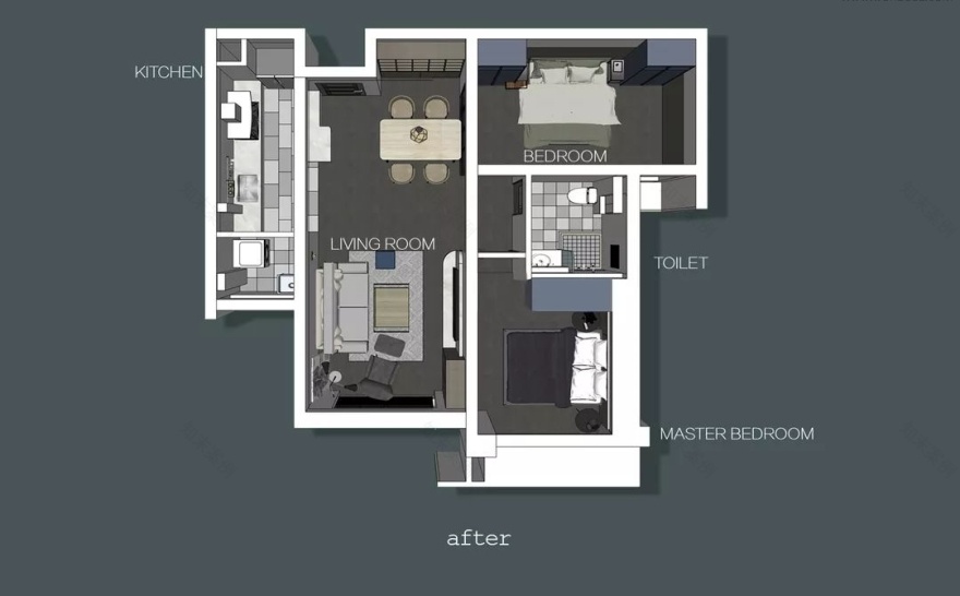 78㎡暗系小户型-17