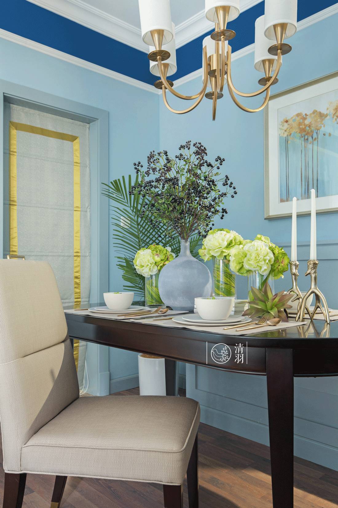 清羽设计 | 成都暗夜星空美式三居室-14