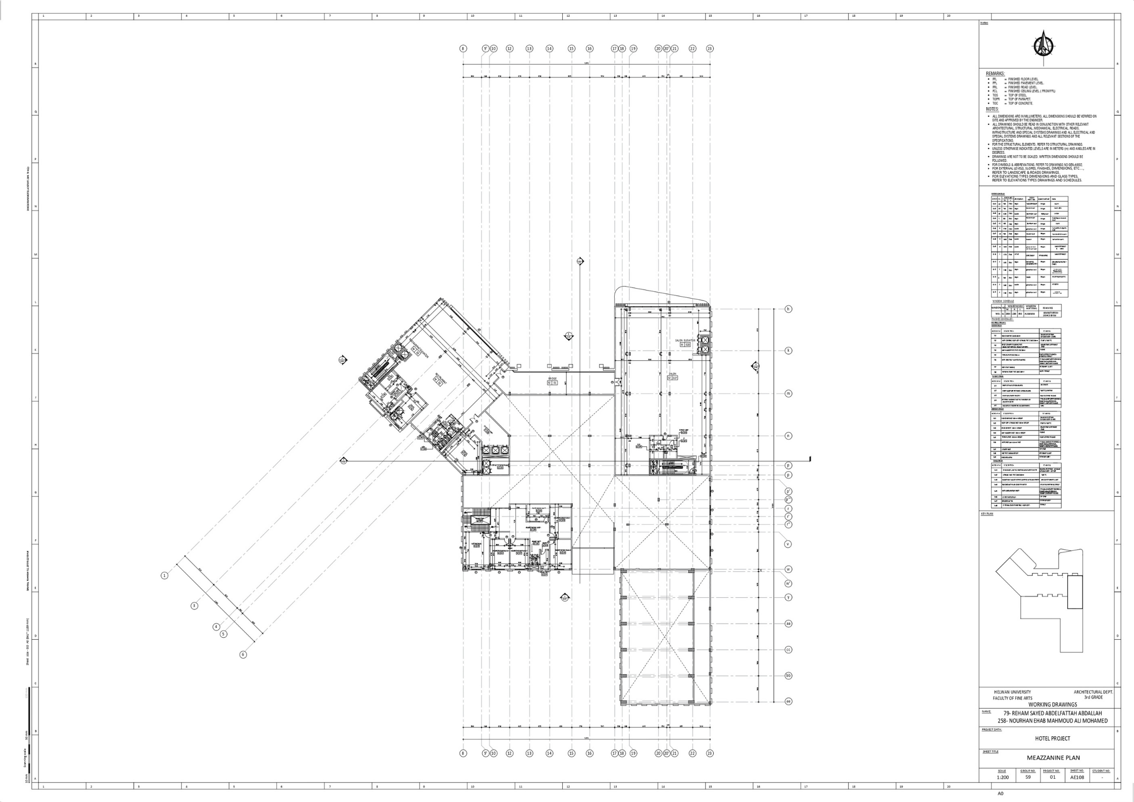 RENOS(3  STARS HOTEL)技术绘图项目丨赫勒万大学美术学院建筑系-17