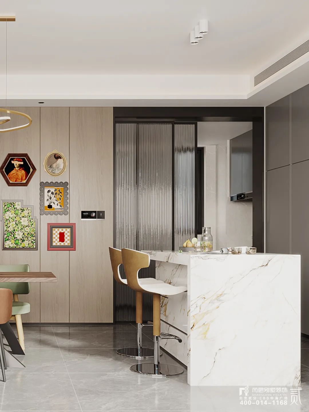 云河玉陛 x 尚层作品 | 300㎡现代简约住宅，探索生活，向心而居！-15