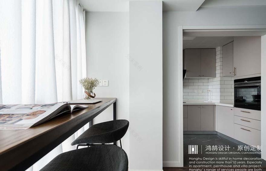 打通北阳台,打造观景吧台休闲区-13