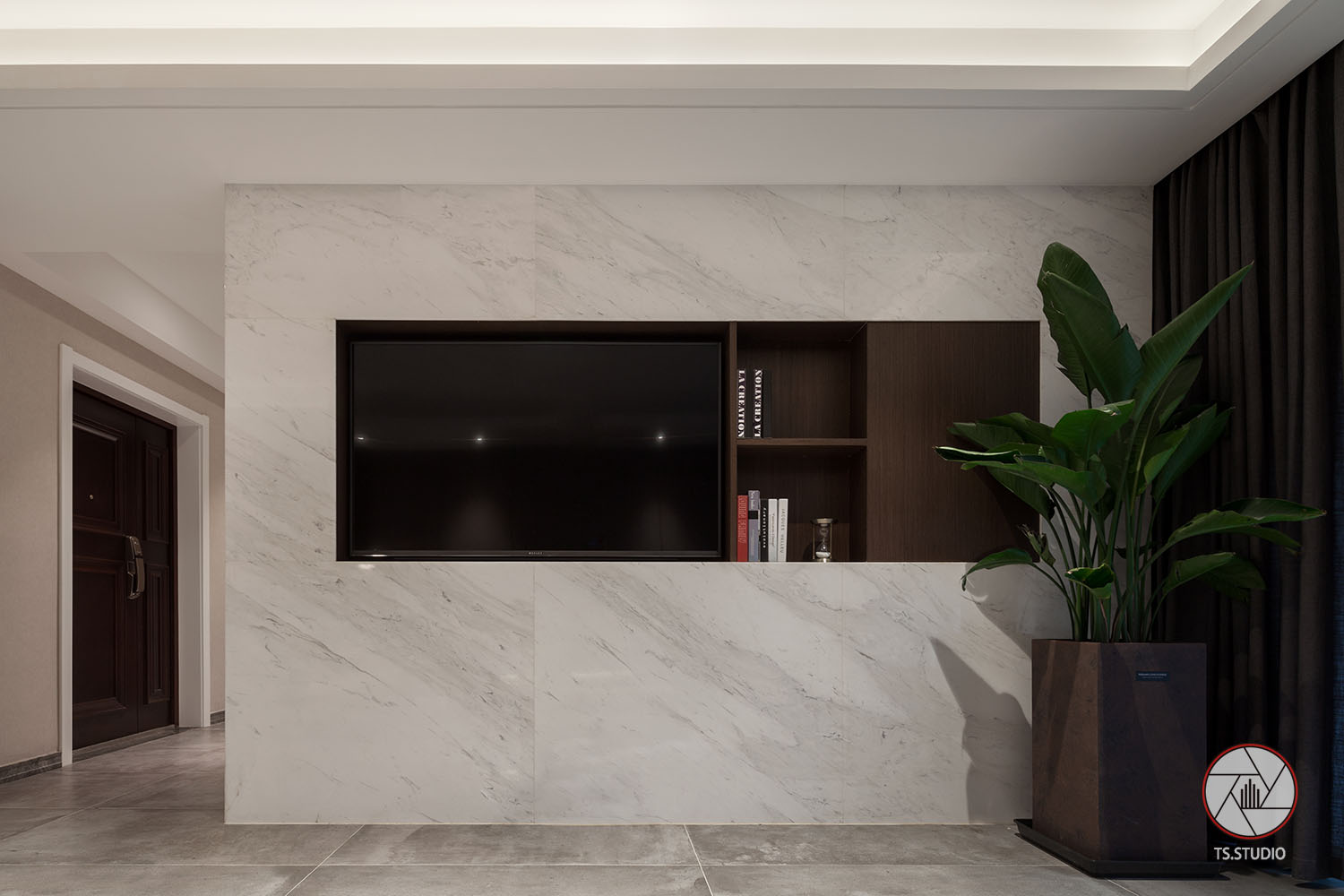 翰墨琉璃——深色系时尚现代住宅  嘉兴米卡装饰-6